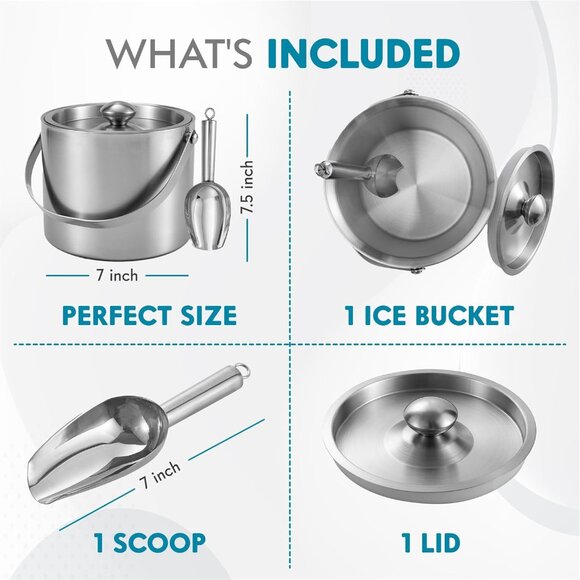 Home Party Metal Insulation Double Wall Stainless Steel (1 Set(Ask Color) - Picture 6 of 7